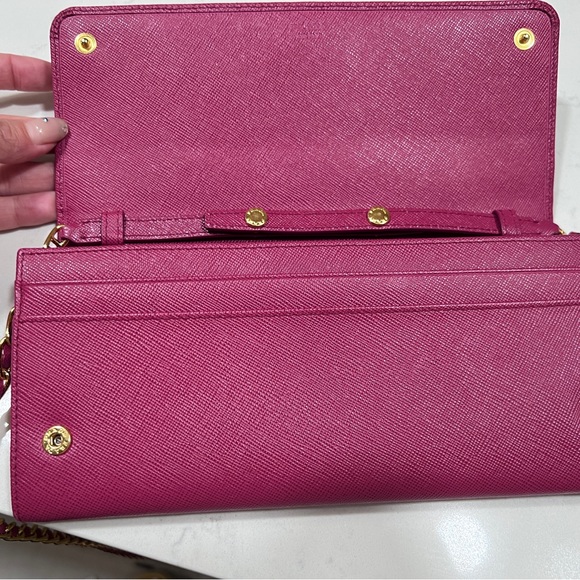 Prada wallet on chain rose / pink /authentic 100% - Picture 3 of 12